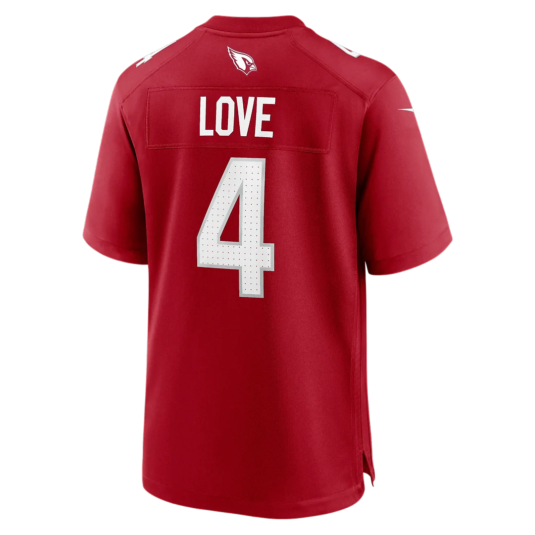 Zennovawear Jeremiyah Love Arizona Cardinals 2026 NFL Draft First Round Pick No. 3 Team Game Jersey - Cardinal