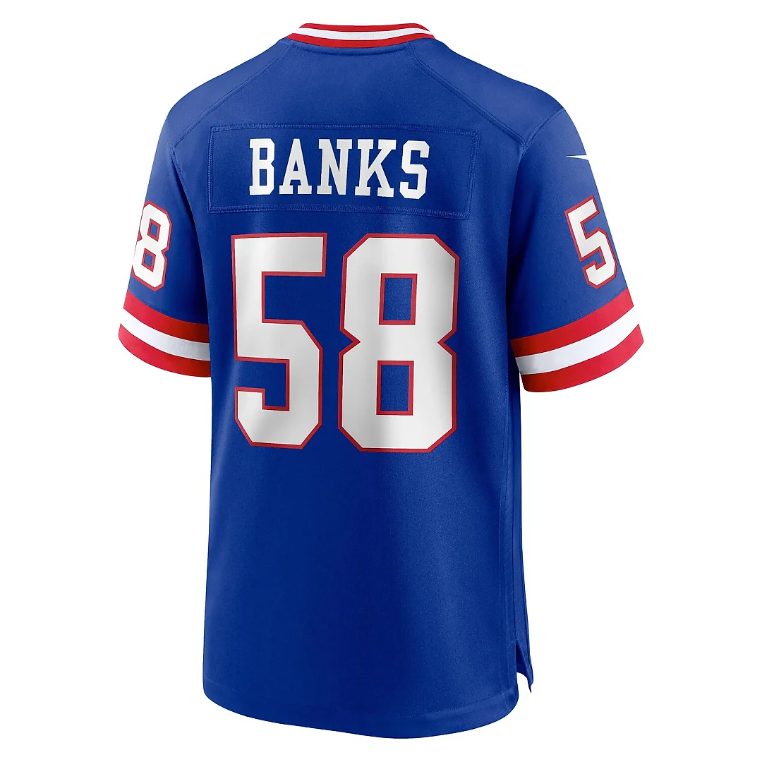 Zennovawear Carl Banks New York Giants Retired Player Alternate Game Jersey - Royal