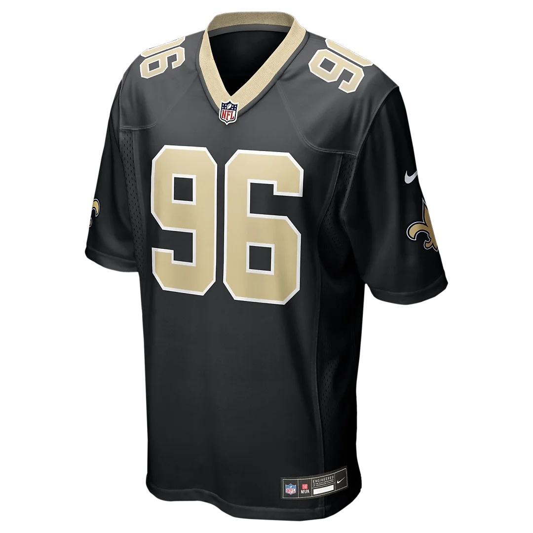 Zennovawear Carl Granderson New Orleans Saints Game Jersey - Black