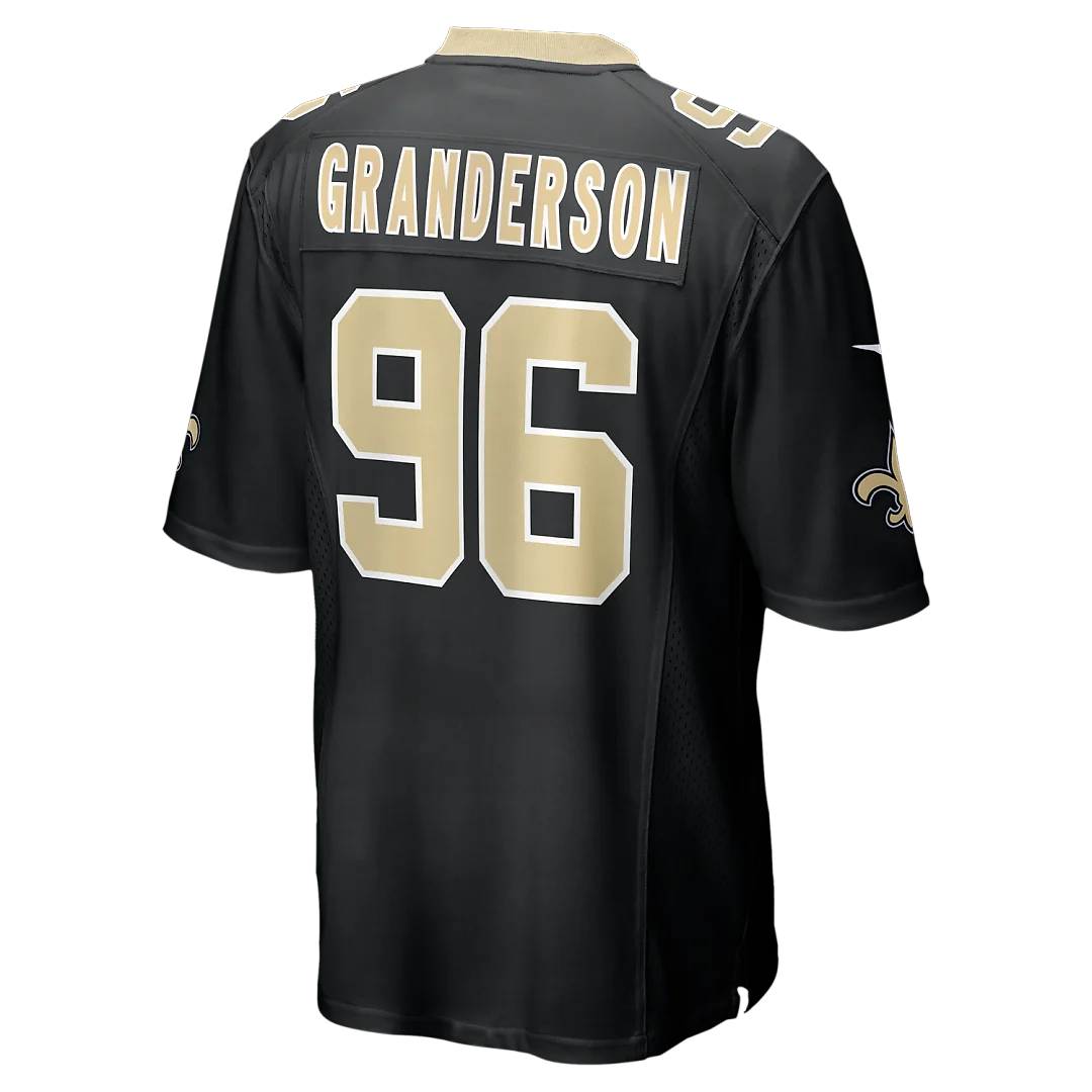 Zennovawear Carl Granderson New Orleans Saints Game Jersey - Black