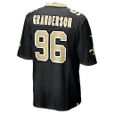 Zennovawear Carl Granderson New Orleans Saints Game Jersey - Black