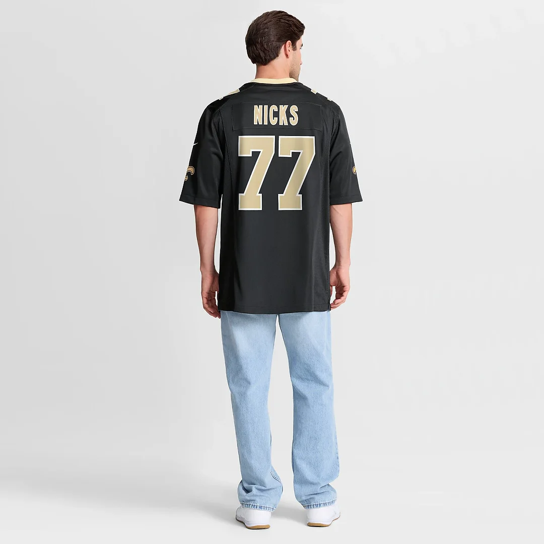 Zennovawear Carl Nicks New Orleans Saints Game Retired Player Jersey - Black