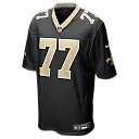 Zennovawear Carl Nicks New Orleans Saints Game Retired Player Jersey - Black