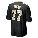 Zennovawear Carl Nicks New Orleans Saints Game Retired Player Jersey - Black