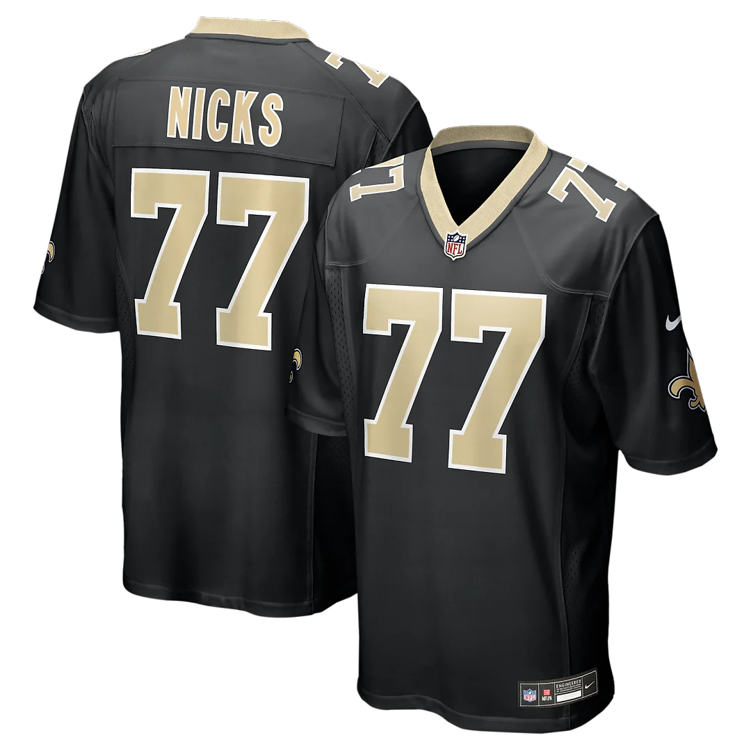 Zennovawear Carl Nicks New Orleans Saints Game Retired Player Jersey - Black