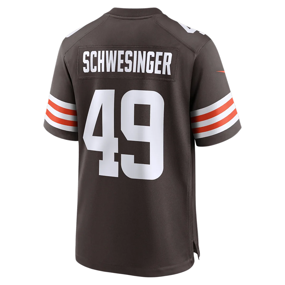Zennovawear Carson Schwesinger Cleveland Browns 2025 NFL Draft Game Jersey - Brown
