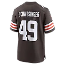 Zennovawear Carson Schwesinger Cleveland Browns 2025 NFL Draft Game Jersey - Brown