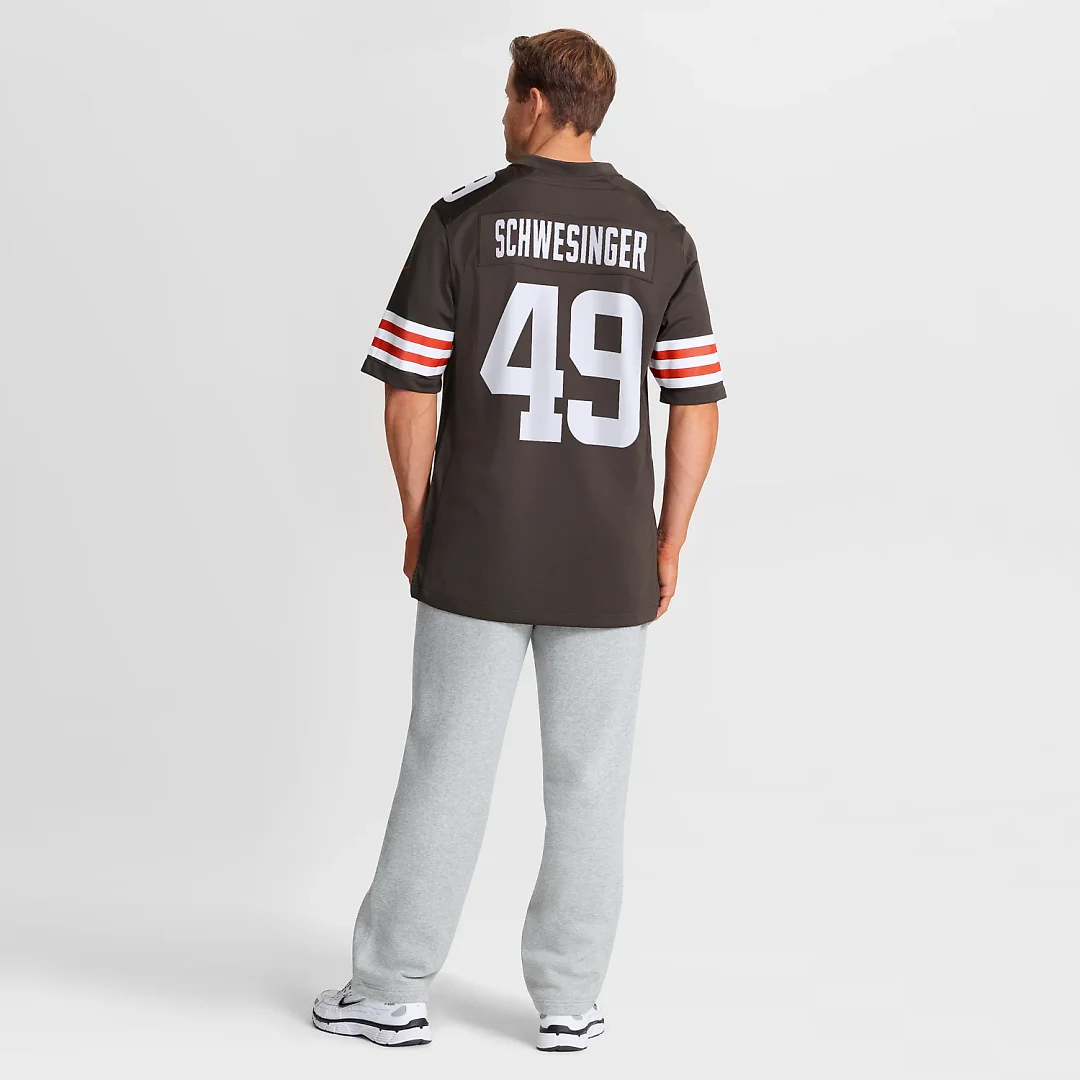 Zennovawear Carson Schwesinger Cleveland Browns 2025 NFL Draft Game Jersey - Brown