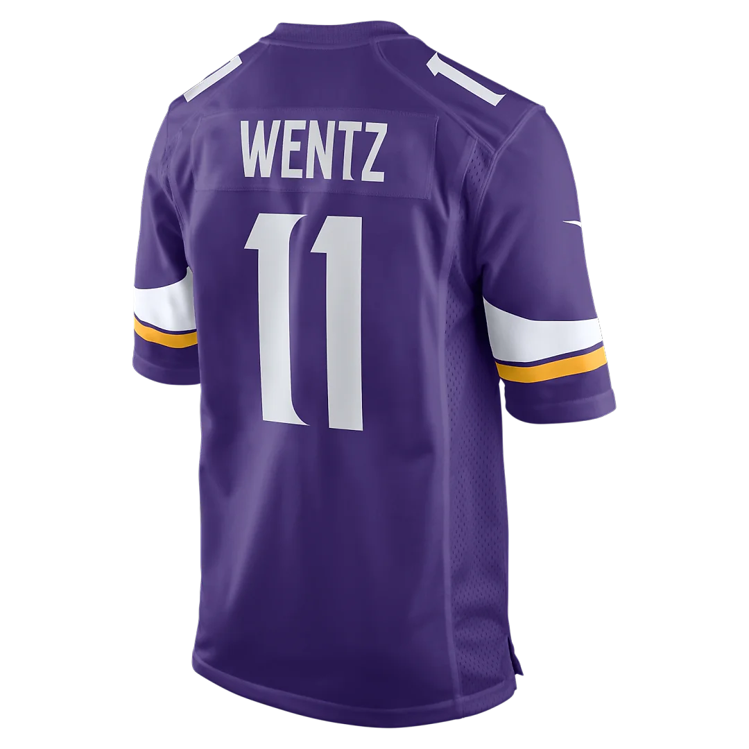 Zennovawear Carson Wentz Minnesota Vikings Team Game Jersey - Purple