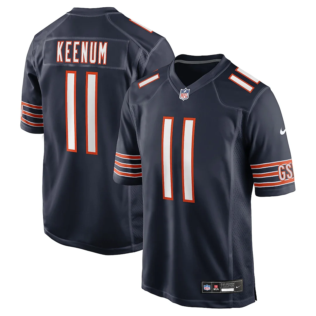 Zennovawear Case Keenum Chicago Bears Team Game Jersey - Navy