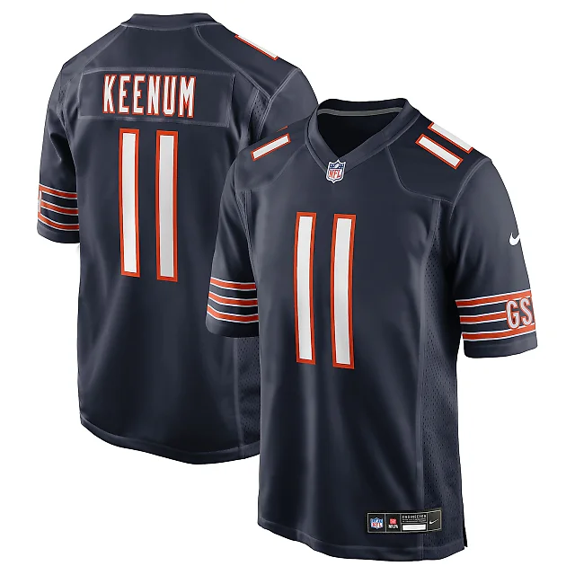Zennovawear Case Keenum Chicago Bears Team Game Jersey - Navy
