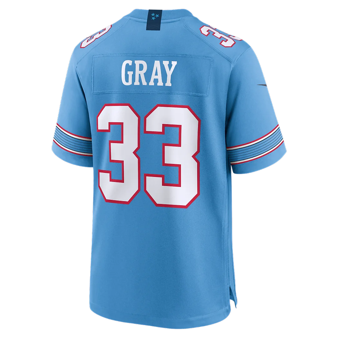 Zennovawear Cedric Gray Tennessee Titans Game Jersey - Light Blue