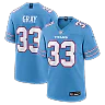 Zennovawear Cedric Gray Tennessee Titans Game Jersey - Light Blue