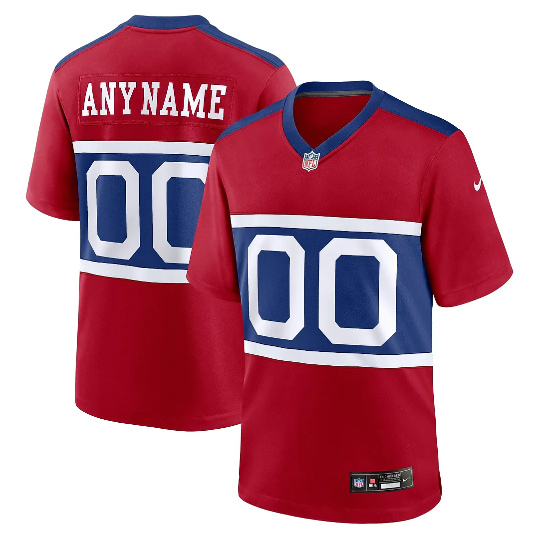 Zennovawear New York Giants Alternate Game Custom Jersey - Century Red