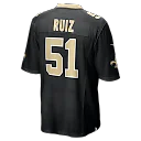 Zennovawear Cesar Ruiz New Orleans Saints Game Jersey - Black