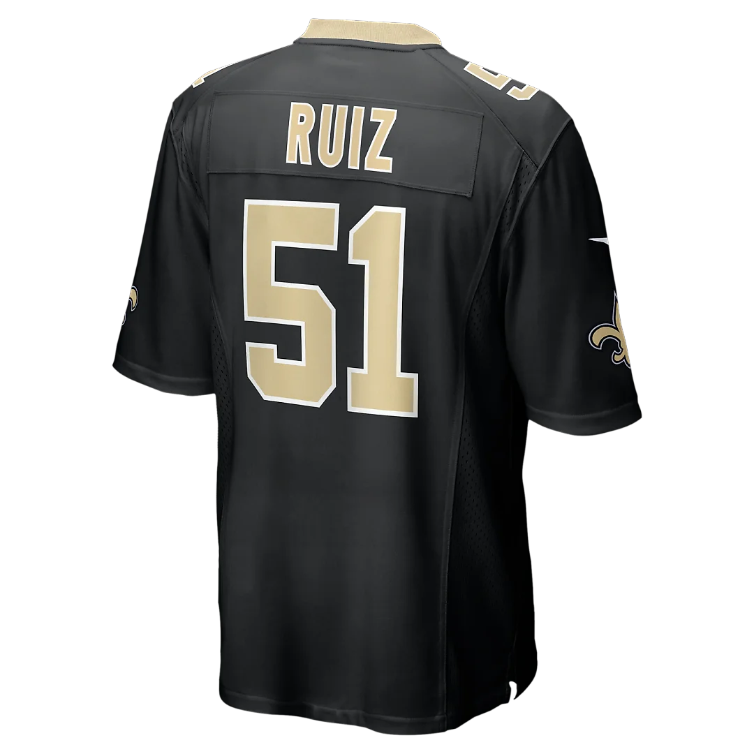 Zennovawear Cesar Ruiz New Orleans Saints Player Game Jersey - Black