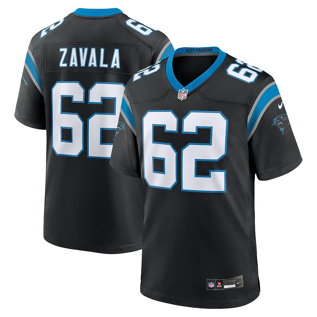 Zennovawear Chandler Zavala Carolina Panthers Game Jersey - Black