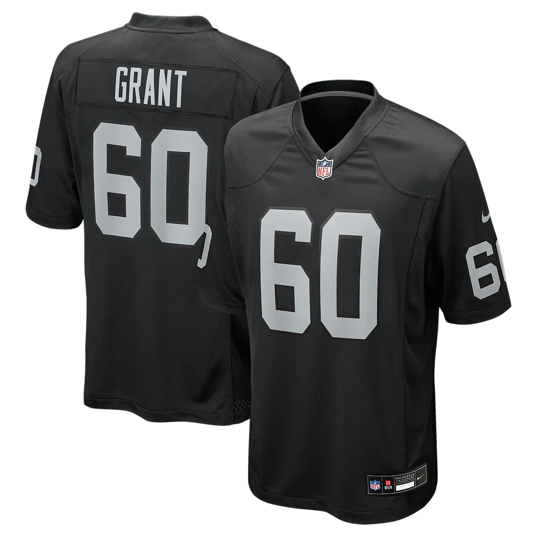 Zennovawear Charles Grant Las Vegas Raiders Team Game Jersey - Black