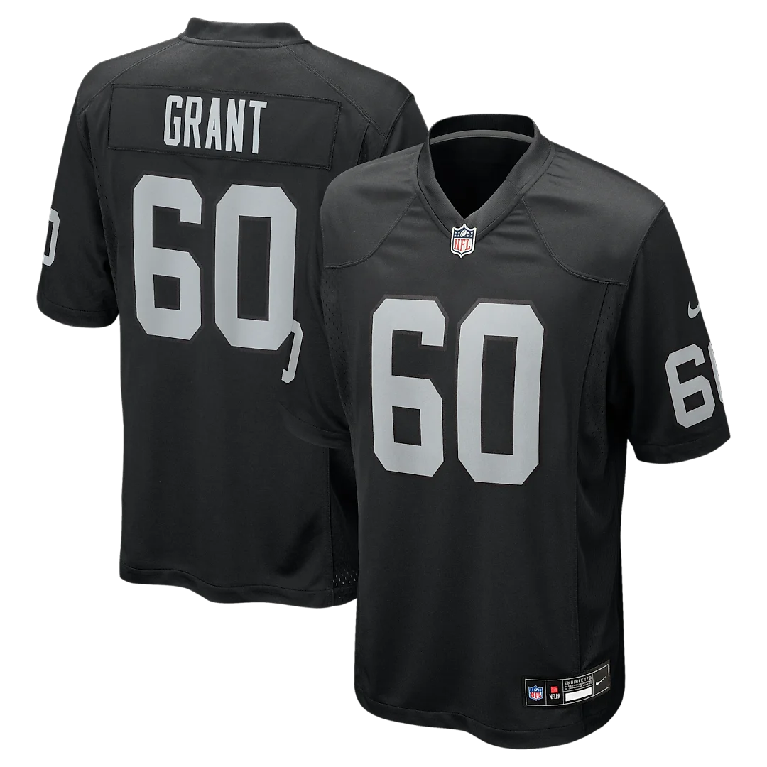 Zennovawear Charles Grant Las Vegas Raiders Team Game Jersey - Black