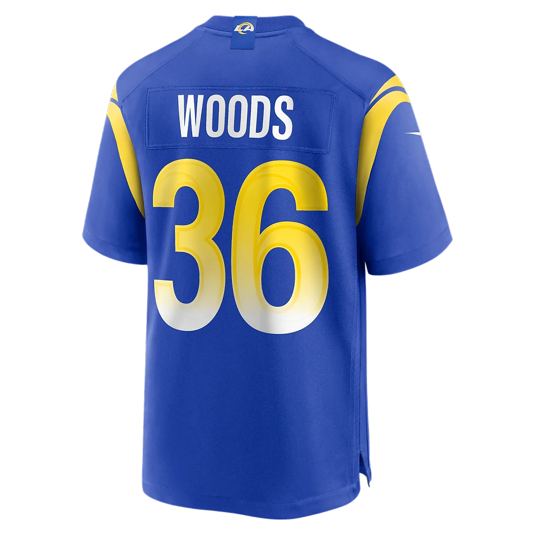 Zennovawear Charles Woods Los Angeles Rams Game Jersey - Royal