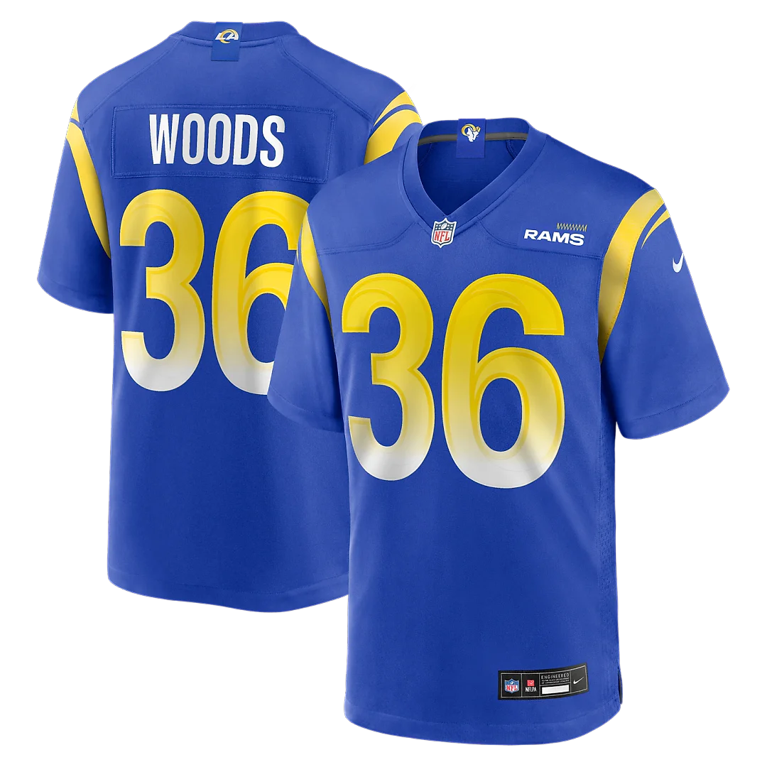 Zennovawear Charles Woods Los Angeles Rams Game Jersey - Royal