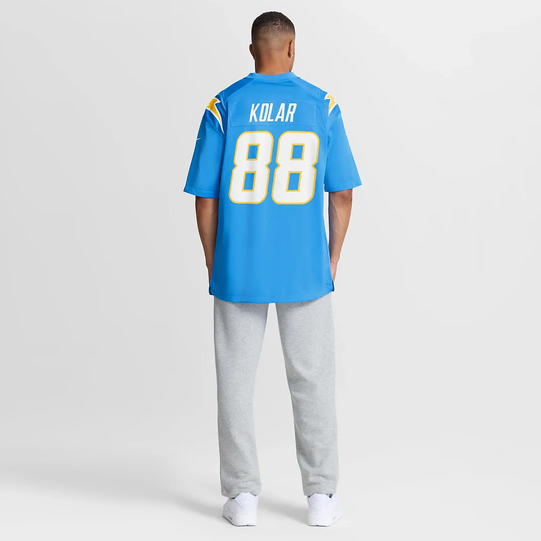Zennovawear Charlie Kolar Los Angeles Chargers Team Game Jersey - Powder Blue