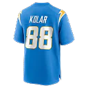 Zennovawear Charlie Kolar Los Angeles Chargers Team Game Jersey - Powder Blue