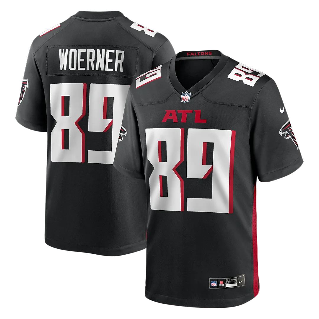 Zennovawear Charlie Woerner Atlanta Falcons Game Jersey - Black