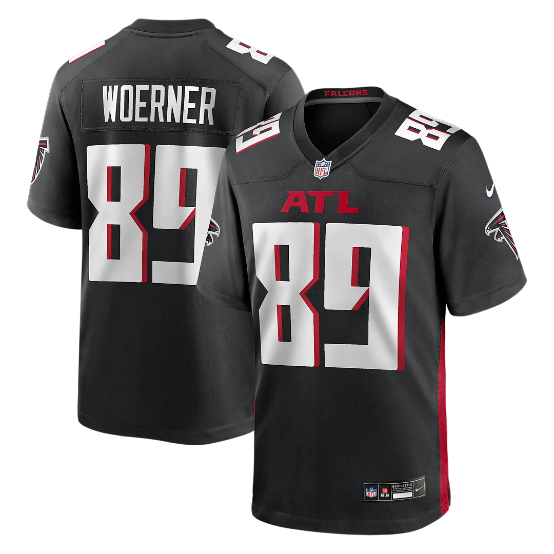 Zennovawear Charlie Woerner Atlanta Falcons Game Jersey - Black