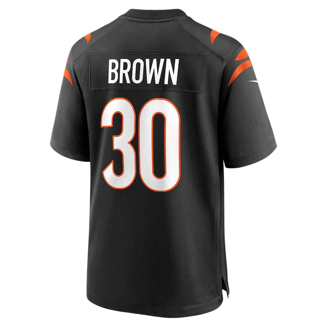 Zennovawear Chase Brown Cincinnati Bengals Team Game Jersey - Black