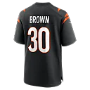 Zennovawear Chase Brown Cincinnati Bengals Team Game Jersey - Black