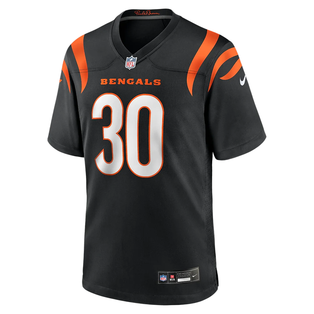 Zennovawear Chase Brown Cincinnati Bengals Team Game Jersey - Black