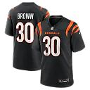 Zennovawear Chase Brown Cincinnati Bengals Team Game Jersey - Black