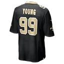 Zennovawear Chase Young New Orleans Saints Game Jersey - Black