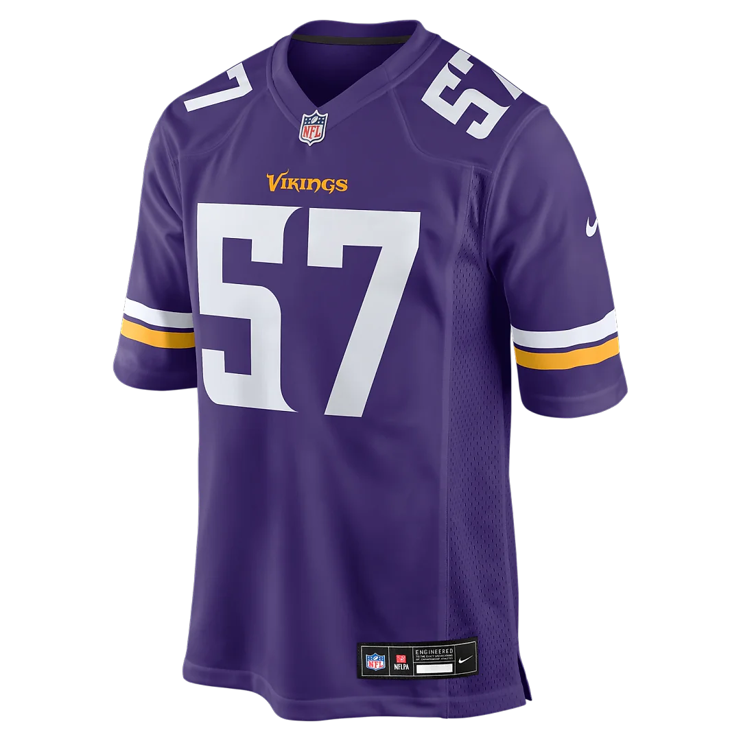 Zennovawear Chaz Chambliss Minnesota Vikings Team Game Jersey - Purple