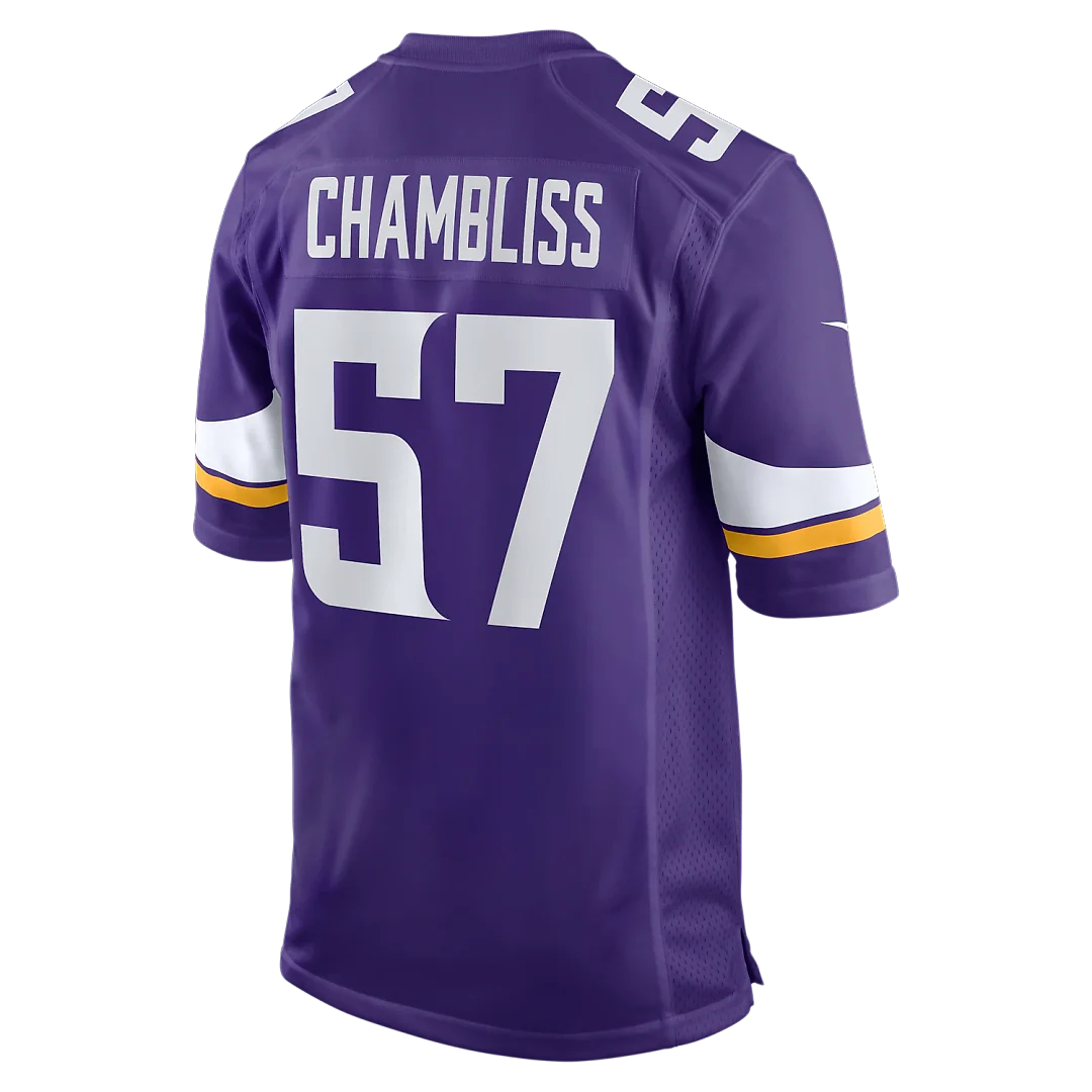 Zennovawear Chaz Chambliss Minnesota Vikings Team Game Jersey - Purple