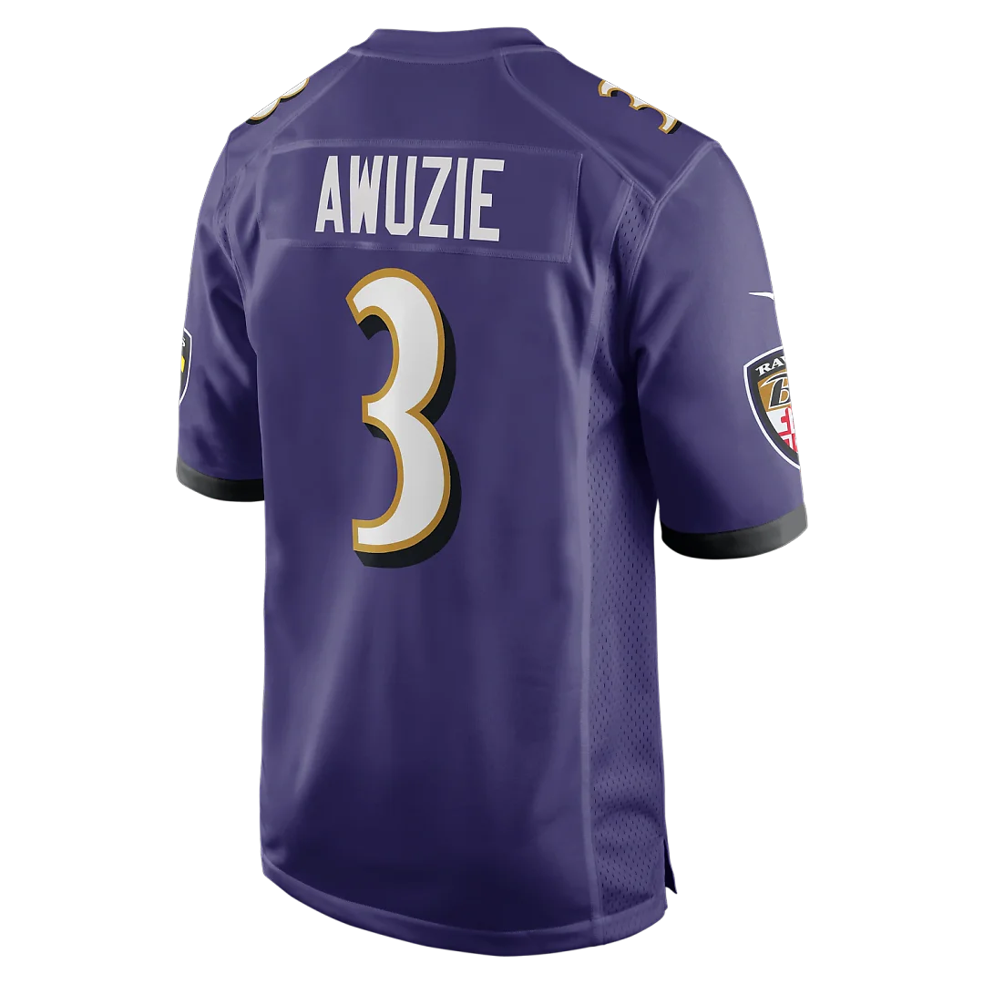 Zennovawear Chidobe Awuzie Baltimore Ravens Team Game Jersey - Purple