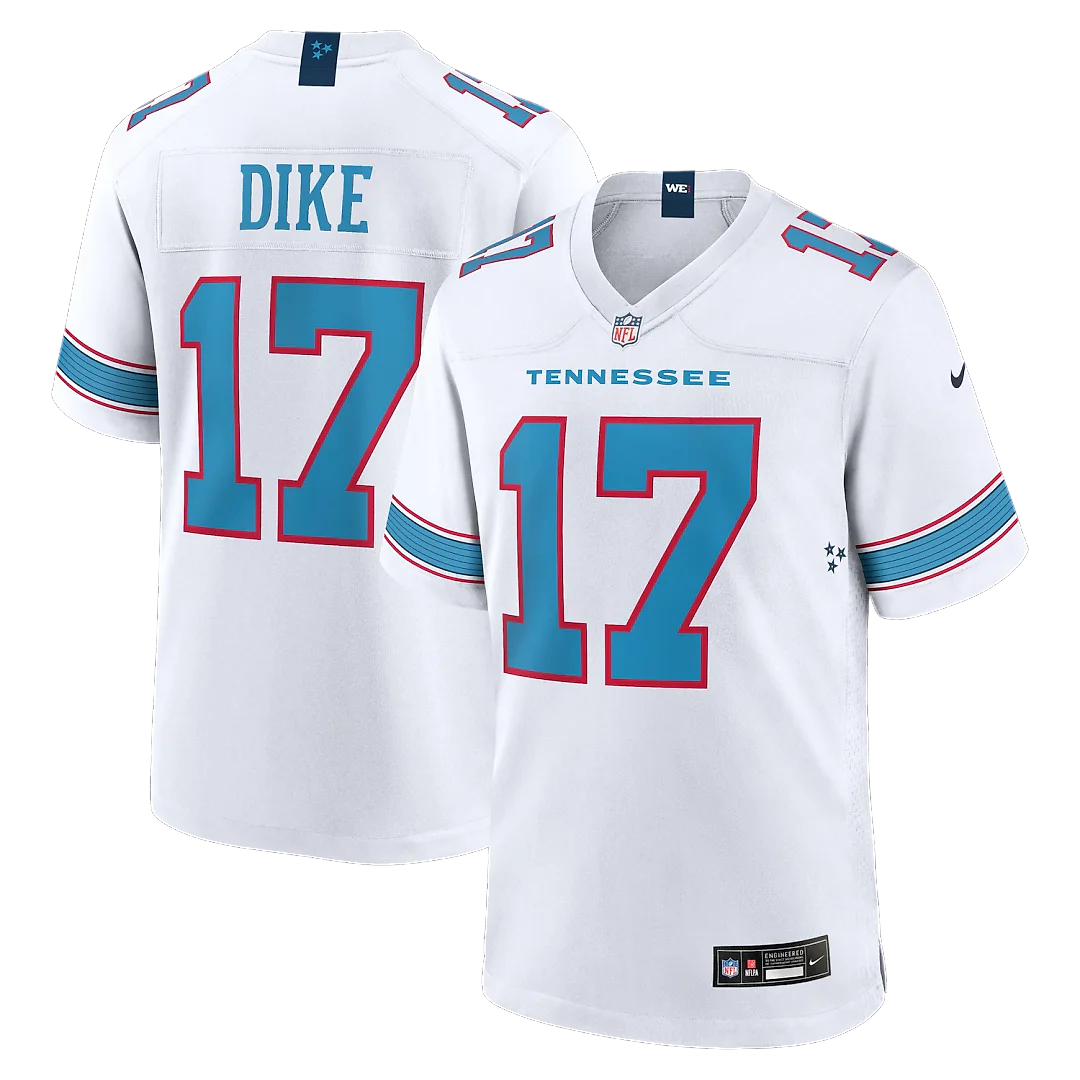 Zennovawear Chimere Dike Tennessee Titans Game Jersey - White