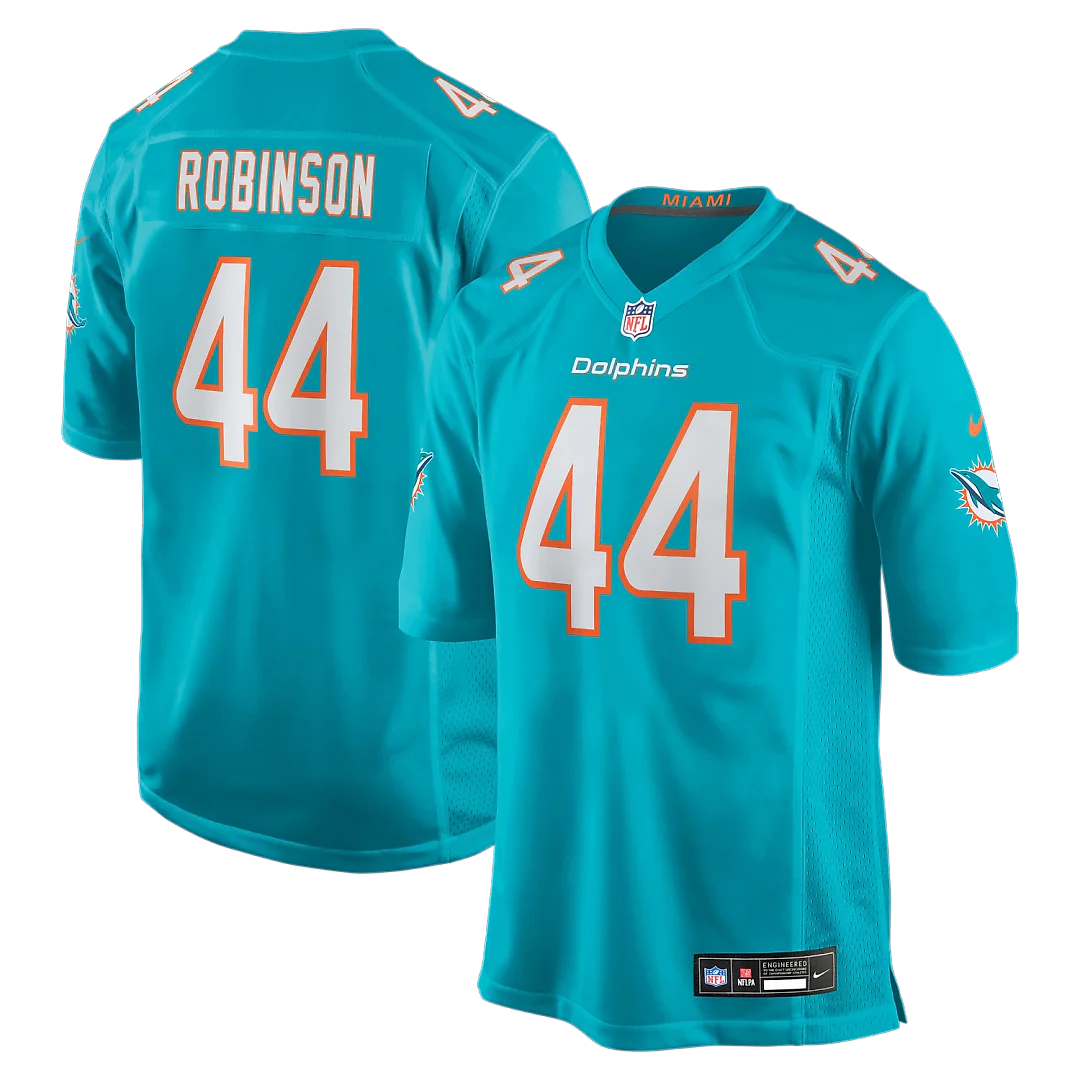 Zennovawear Chop Robinson Miami Dolphins Player Game Jersey - Aqua