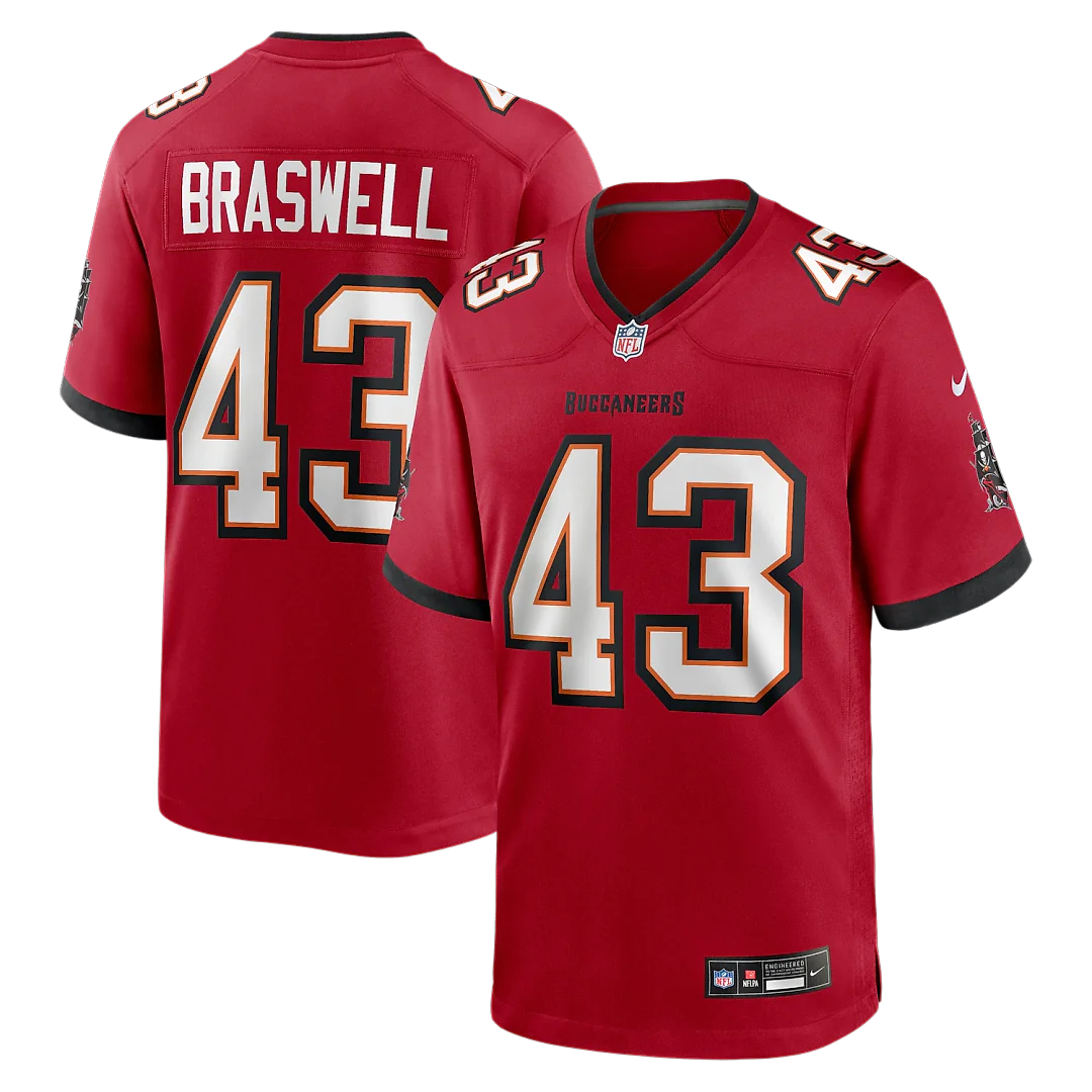 Zennovawear Chris Braswell Tampa Bay Buccaneers Game Jersey - Red
