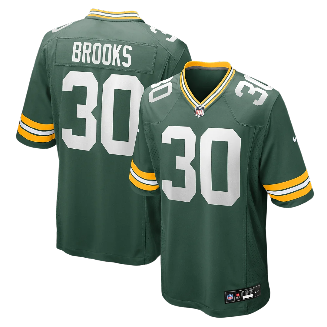 Zennovawear Chris Brooks Green Bay Packers Team Game Jersey - Green