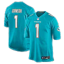 Zennovawear Chris Johnson Miami Dolphins 2026 NFL Draft First Round Pick No. 27 Team Game Jersey - Aqua