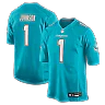 Zennovawear Chris Johnson Miami Dolphins 2026 NFL Draft First Round Pick No. 27 Team Game Jersey - Aqua