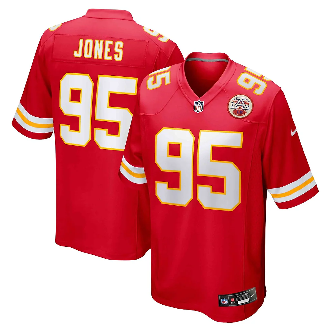 Zennovawear Chris Jones Kansas City Chiefs Game Jersey - Red