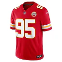 Zennovawear Chris Jones Kansas City Chiefs Team Vapor FUSE. Stitched Limited Jersey - Red