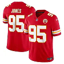 Zennovawear Chris Jones Kansas City Chiefs Team Vapor FUSE. Stitched Limited Jersey - Red