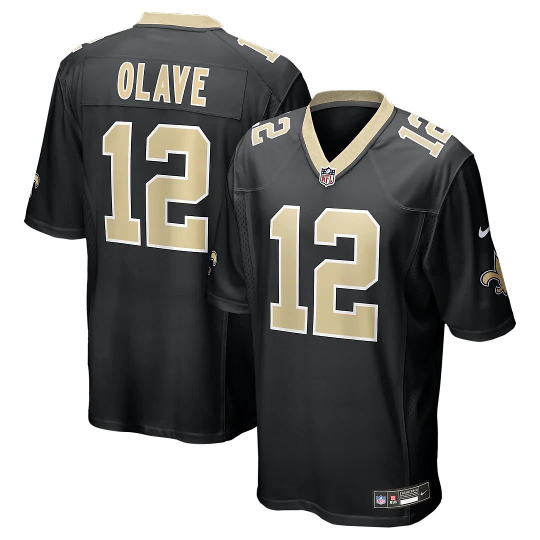 Zennovawear Chris Olave New Orleans Saints Player Game Jersey - Black