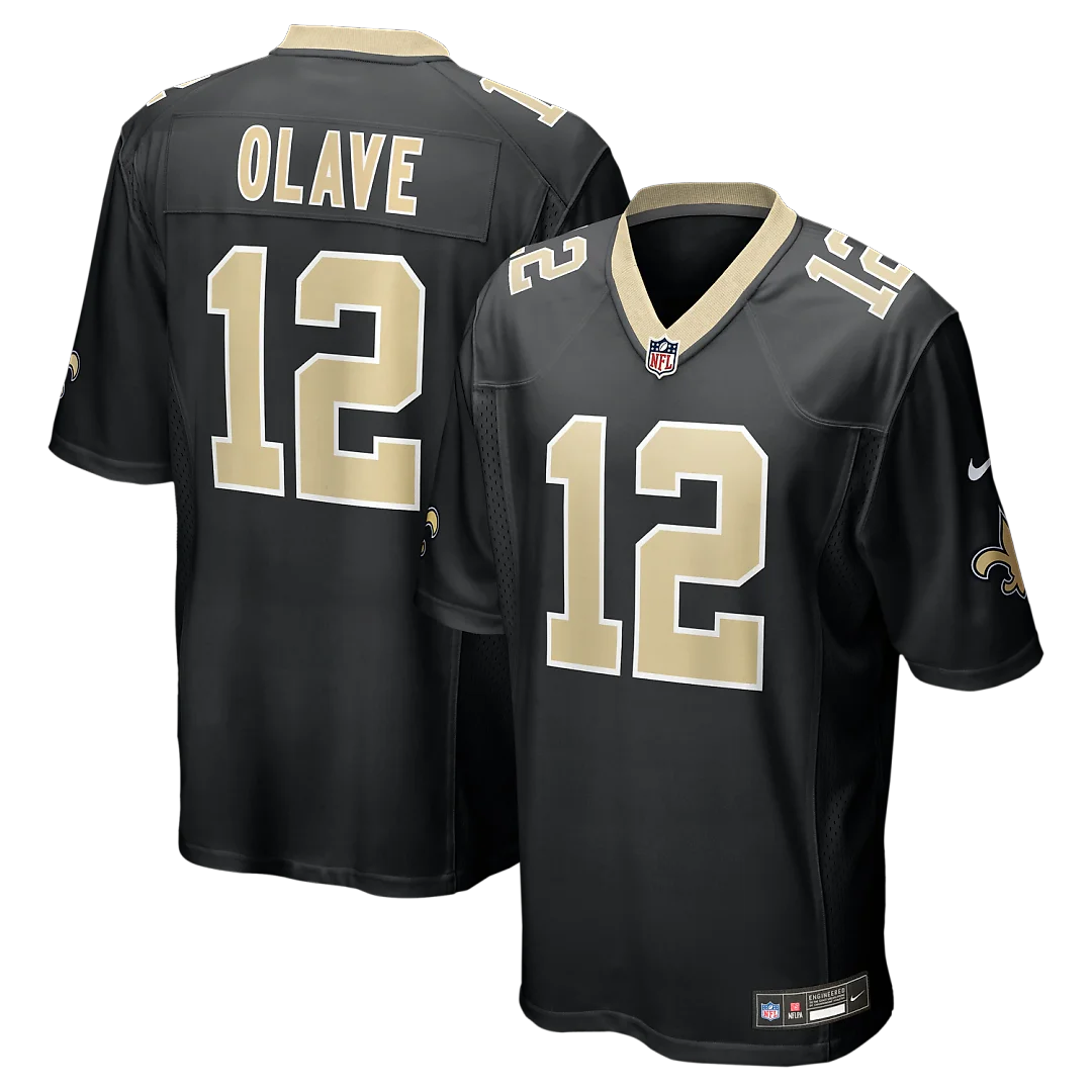 Zennovawear Chris Olave New Orleans Saints Player Game Jersey - Black