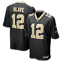 Zennovawear Chris Olave New Orleans Saints Player Game Jersey - Black