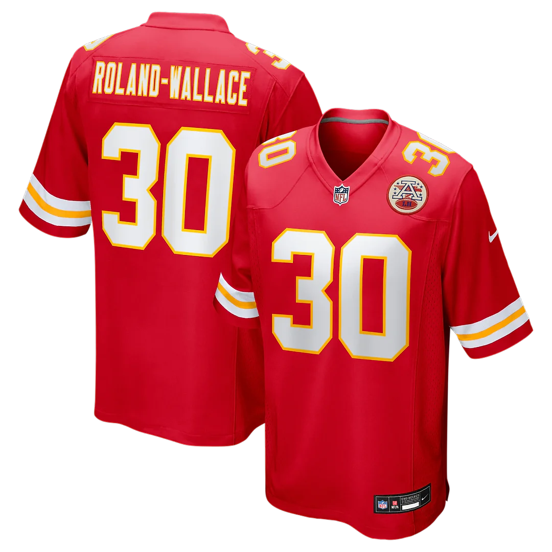 Zennovawear Chris Roland-Wallace Kansas City Chiefs Game Jersey - Red